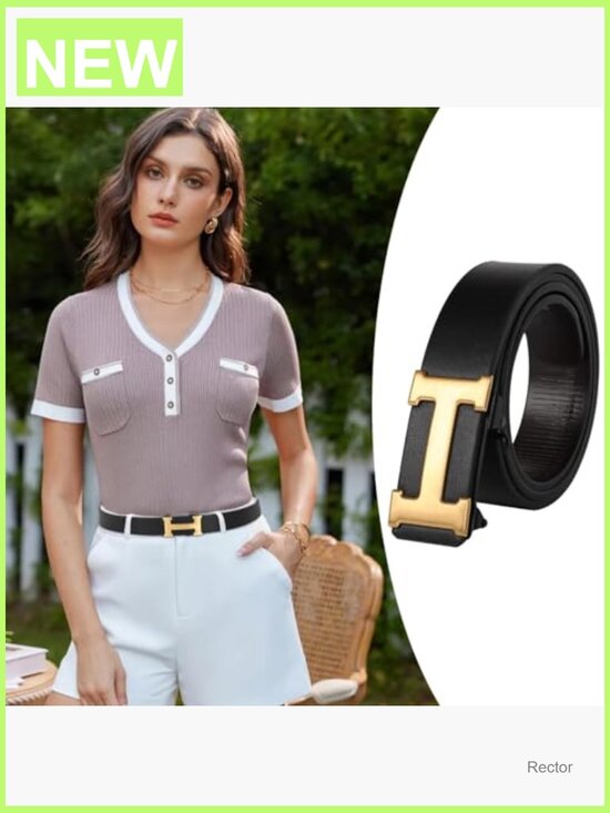 Men\'s & Women\'s Dress Belt Automatic Buckle, Adjustable Length Faux Leather main image 5